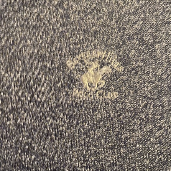 Beverly Hills Polo Club Polo Tee Shirt Mens Small Navy Blue Grey Logo - Picture 4 of 7